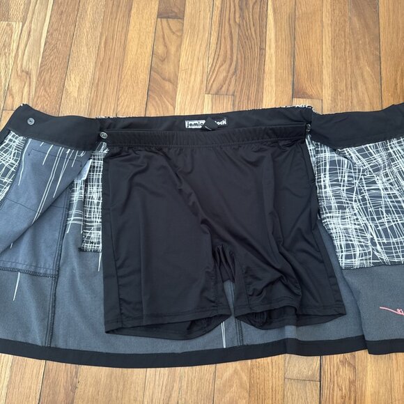 Jamie Sadock Women's Golf Skort Front Detachable Short Black/White Size 12 - Picture 3 of 6